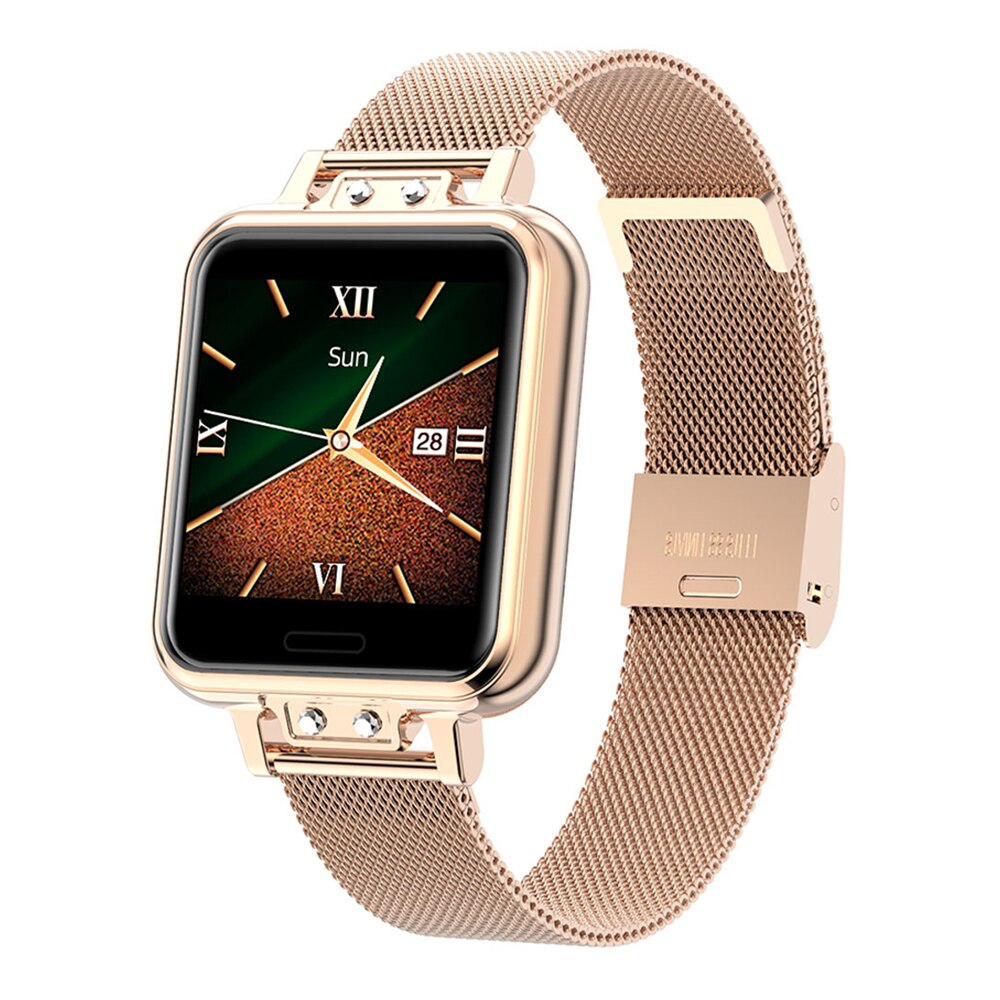 Smart Uhr Frauen LW07 Smartwatch Rose Gold Fitness Armband Voller Touch IP67 Wasserdicht für Damen Mädchen H8 Pro MK20 ZL13: Gold ZL13