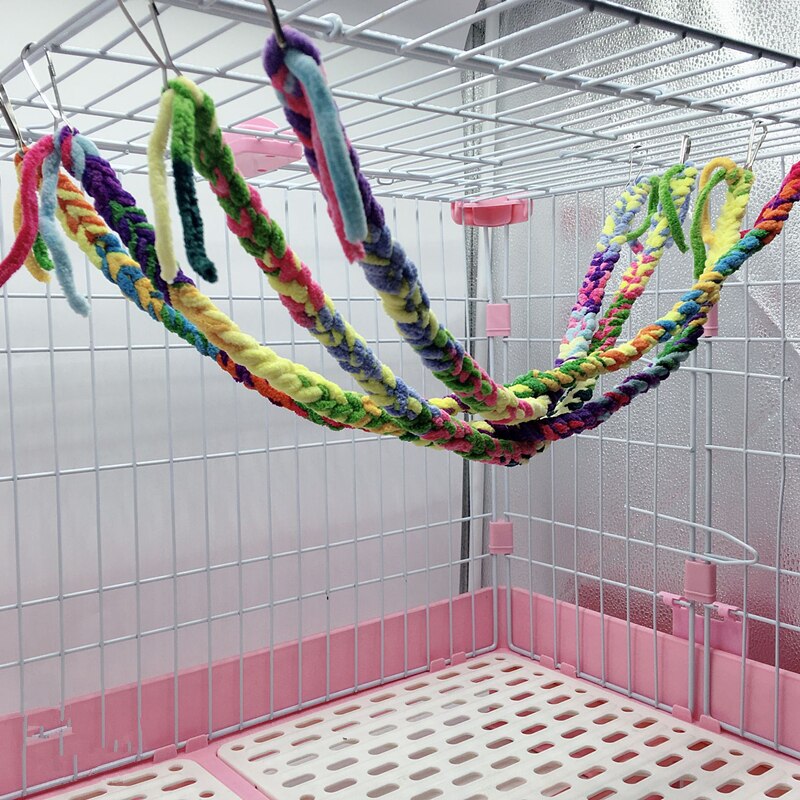1 PC Bird Toy Suspension Bridge Rope Climbing Fun Parrot Bird Bite Toy Swing Cage Chew Toy Acrylic