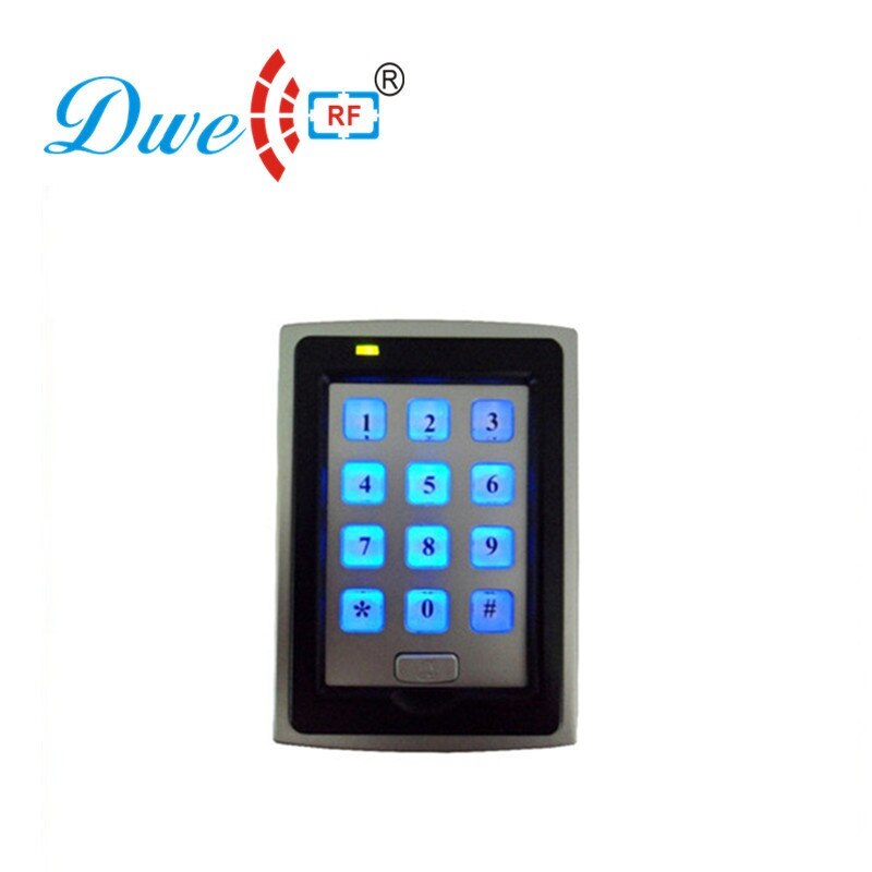 Dwe cc rf-toegangscontrole rfid-lezer met kort bereik en weigand 26/34- bits toetsenbord met achtergrondverlichting