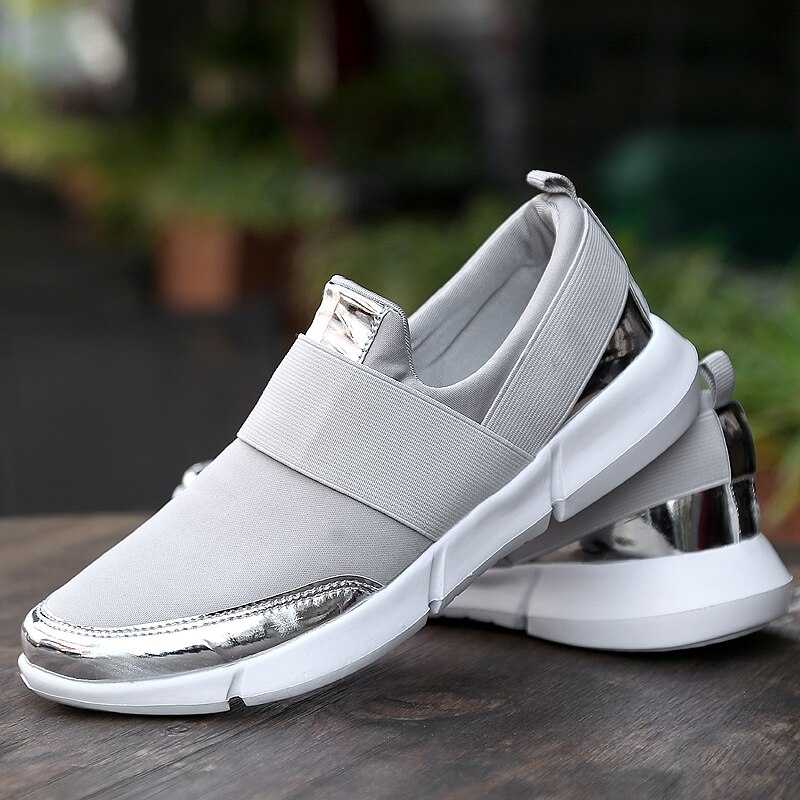 Kvinder vulkaniserede sko damesneakers slip on flats sko dame loafers walking sneaker kvinde plus str.