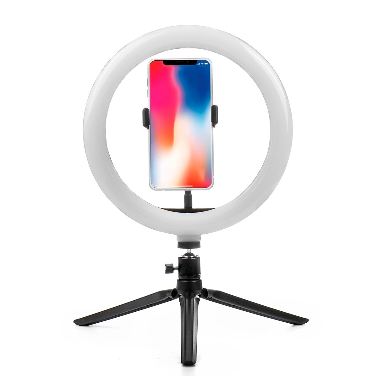 LED Ring Light Photographic Selfie Ring Lighting with Stand Makeup Video Live Studio Tripod Ring Lights for Smartphone Vlog