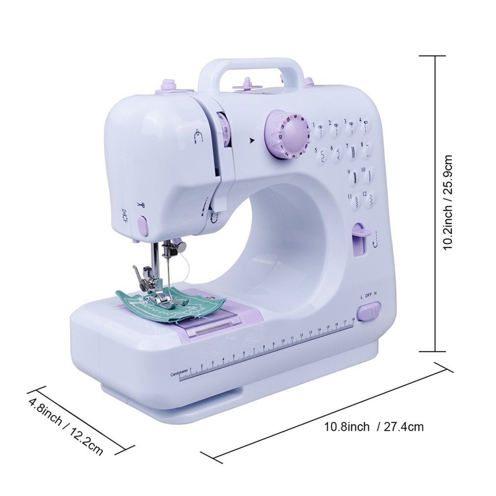 Household Electric Sewing Machine 12-Pin Electric Mini Portable Two-Wire Two-Speed DC Electric Pedal Sewing Machine