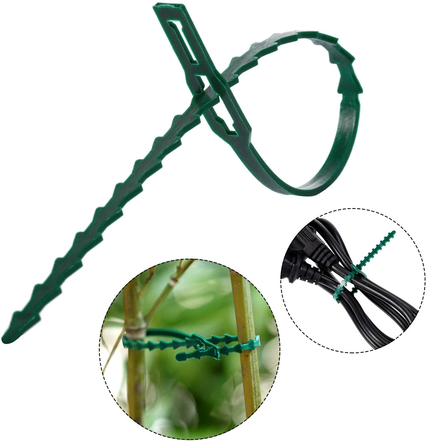 Liens torsadés flexibles et réglables pour plantes de jardin, 50 pièces, appui de plante robuste et multifonctionnel, 13.5cm/ 22.5 cm