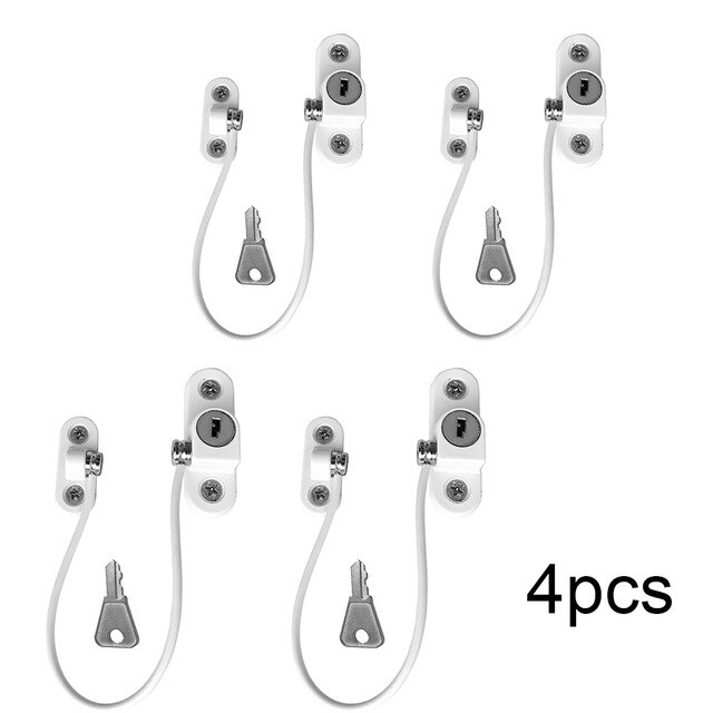 4 Stks/partij Baby Veiligheid Sloten Kinderen Bescherming Window Lock Voor Kids Baby Veiligheid Sloten Rvs Kind Venster Limiter: Default Title