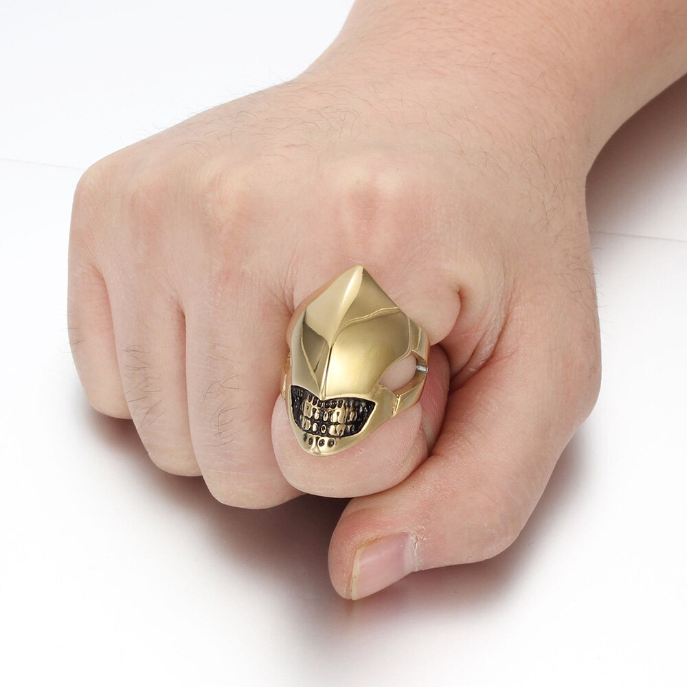 Stainless Steel Men Rings Alien Punk Biker Male Jewelry Personality Accessoires