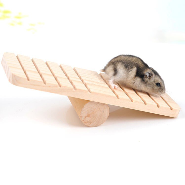 Hamster Gouden Beer Hout Wip Antislip Molaire Hout Sport Oefening Speelgoed Chinchilla Cavia Huisdier Grappige Spelen Levert Speelgoed: Default Title