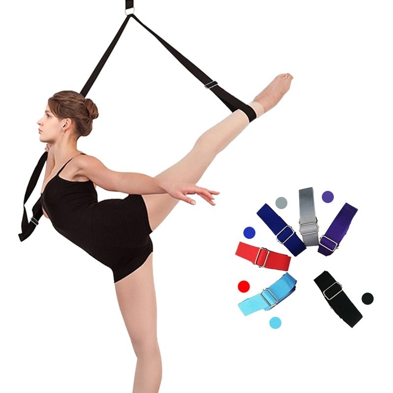 Justerbar sport yoga balletbånd dans gymnastik træning reb elastisk strækrem ben bårerem hjemme gym bands