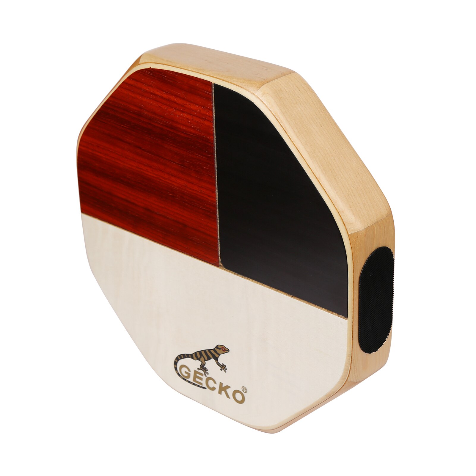 GECKO SD6 Cajon Hand Drum Tiger Maple Wood Cajon Drum Percussion Instrument with Carrying Bag Portable for Travel Camping