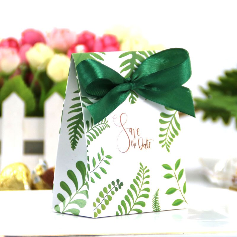 20 stk tak bryllupsgaver slik æske papirpose fødselsdagsfest dekoration forsyninger baby shower chokolade æsker emballage: Husk datoen