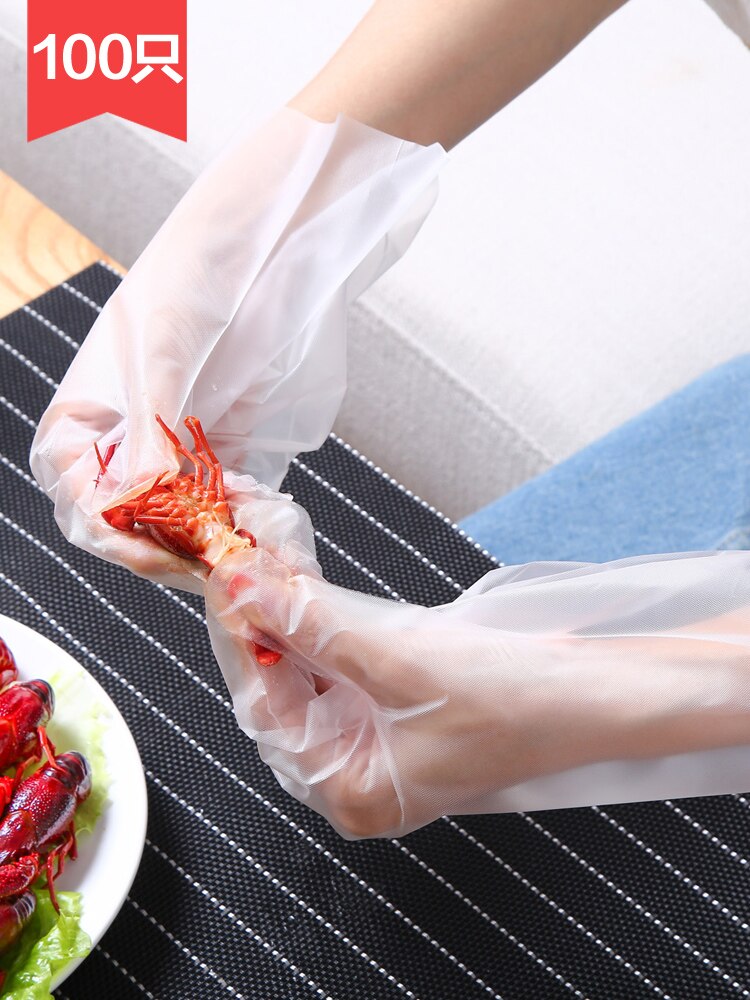 100 Pcs Plastic Wegwerphandschoenen Restaurant Home Service Catering Hygiëne Beschermende Handschoenen