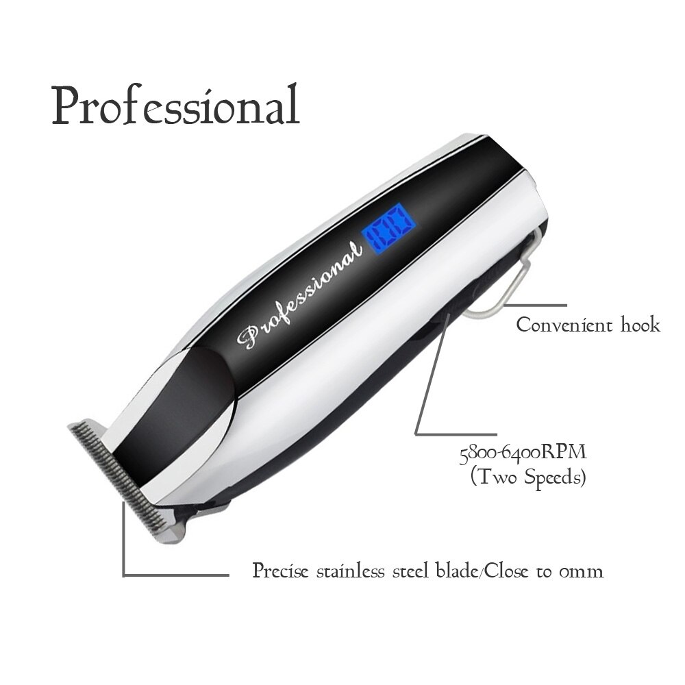 100-240V Elektrische Tondeuse Oplaadbare Tondeuse Cordless Kaal Trimer Mannen Haar Scheerapparaat Scheerapparaat Twee- snelheid Kapsel Machine