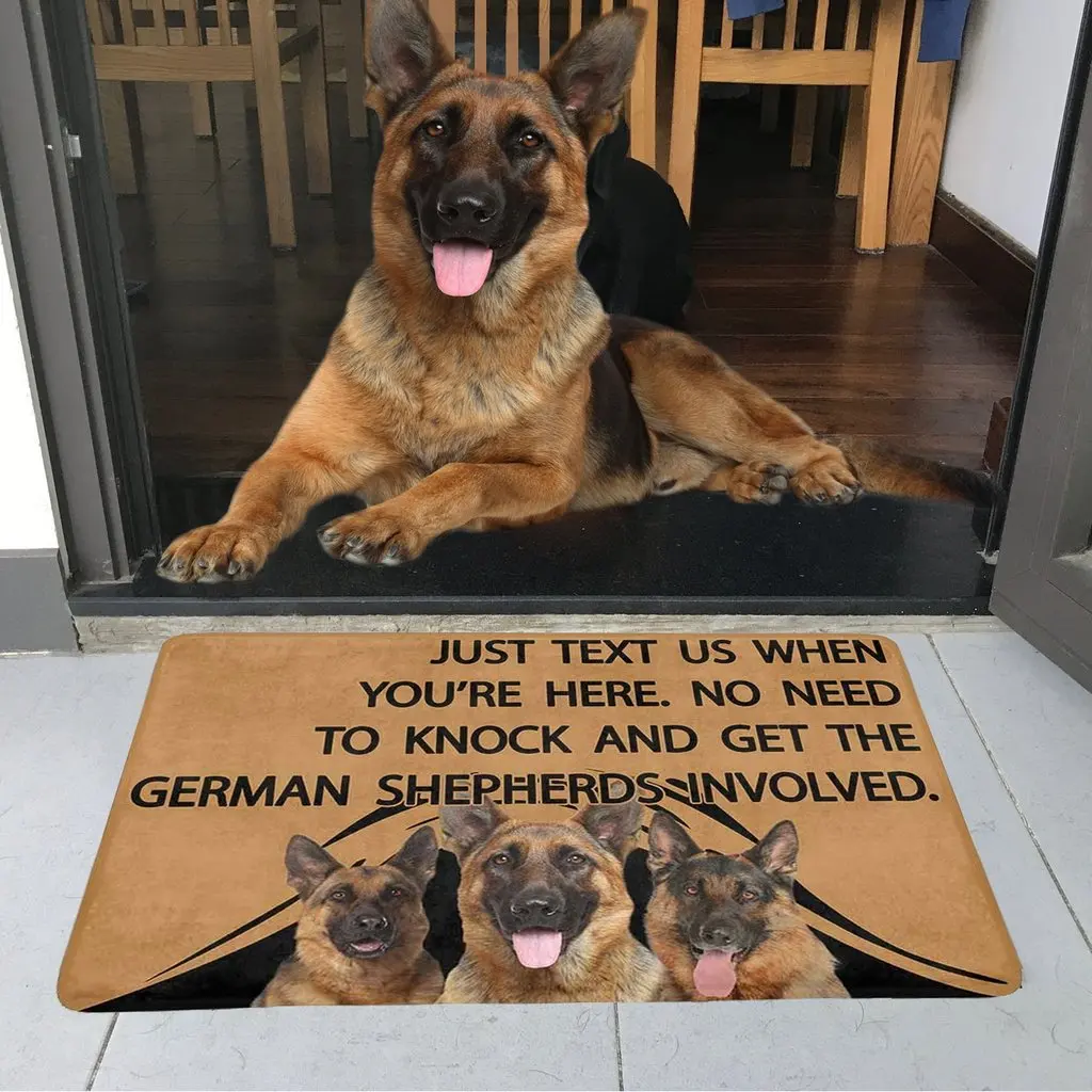 Geen Behoefte Duitse Herder Deurmat 3D Gedrukt Hond Deurmat Antislip Deur Vloermat Decor Veranda Deurmat: 1000mm x 1000mm / Paars