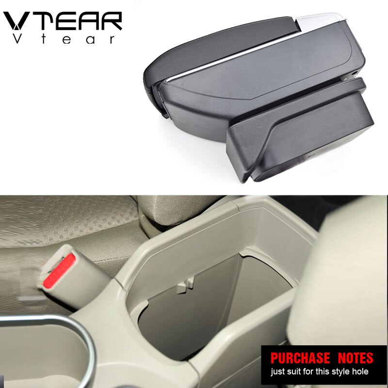 Vtear til toyota verso tilbehør armlæn boks usb armlæn bil styling læder opbevaring boks midterkonsol dekoration