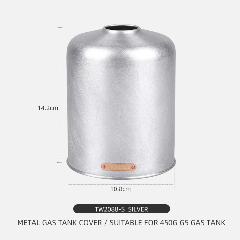 Thous Winds 450/230g Gas Canister Metal Cover Protector Outdoor Camping Gas Fuel Cylinder Storage Bag Canister Cover Protector: TW2088-S