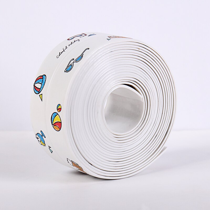Keuken Muursticker Badkamer Tape Douche Wastafel Bad Afdichting Tape Strip Lijm Waterdichte Tape Wit Pvc Zelfklevende: Beach / 38mm
