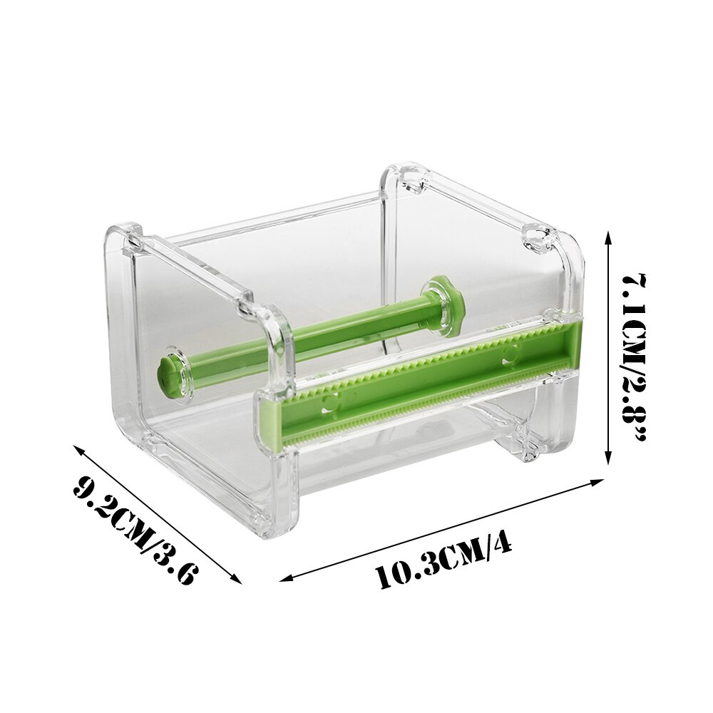 1Pc Transparent Masking Tape Cutter Washi Tape Storage Organizer Cutter Desktop Tape Dispenser Roll Tape Holder Office Supplies