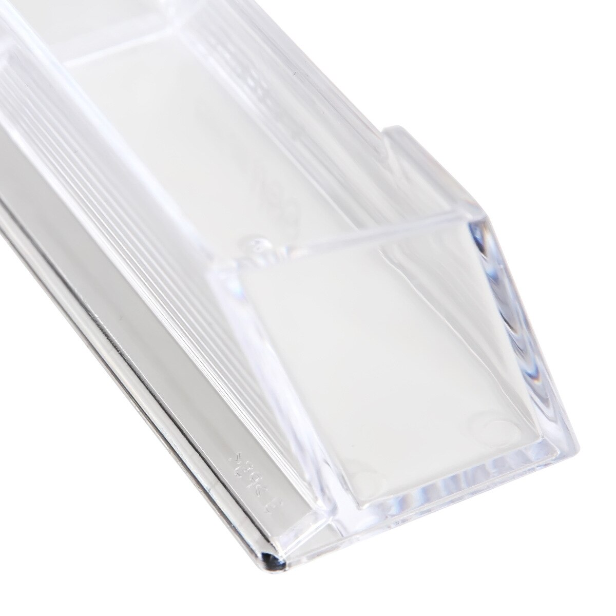 Deli Stationery 7623 Business Card Holder/Desktop Card Case/Fully Transparent Plastic Card Case