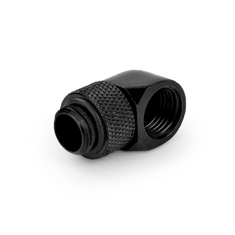 Syscooling rotary elbow 90 degree fitting G1/4 thread copper fitting anti-leaking compression fitting for PC water cooling: Black color