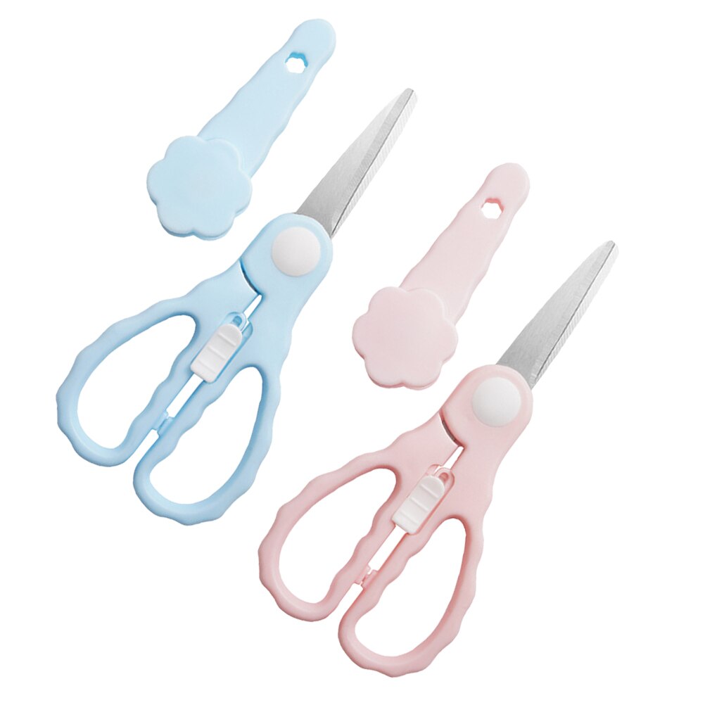 2pcs Portable Toddler Food Scissors Safety Baby Food Scissors Food Shears