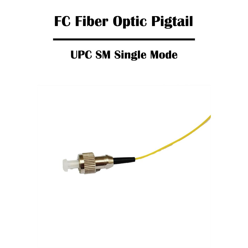 50 Pieces 1.0 Meter FC UPC/APC SM Single Mode 9/125 Simplex 0.9mm FTTH MM Multi Mode OM1-OM4 Ethernet: UPC SM