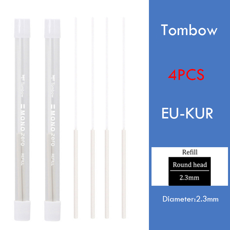 Tombow MONO Zero Pen Push Gumka Ołówek Guma ластик Japońskie artykuły papiernicze dla artystów Materiały dla uczniów Rysowanie Wymienny wkład: Ciemnoniebieski