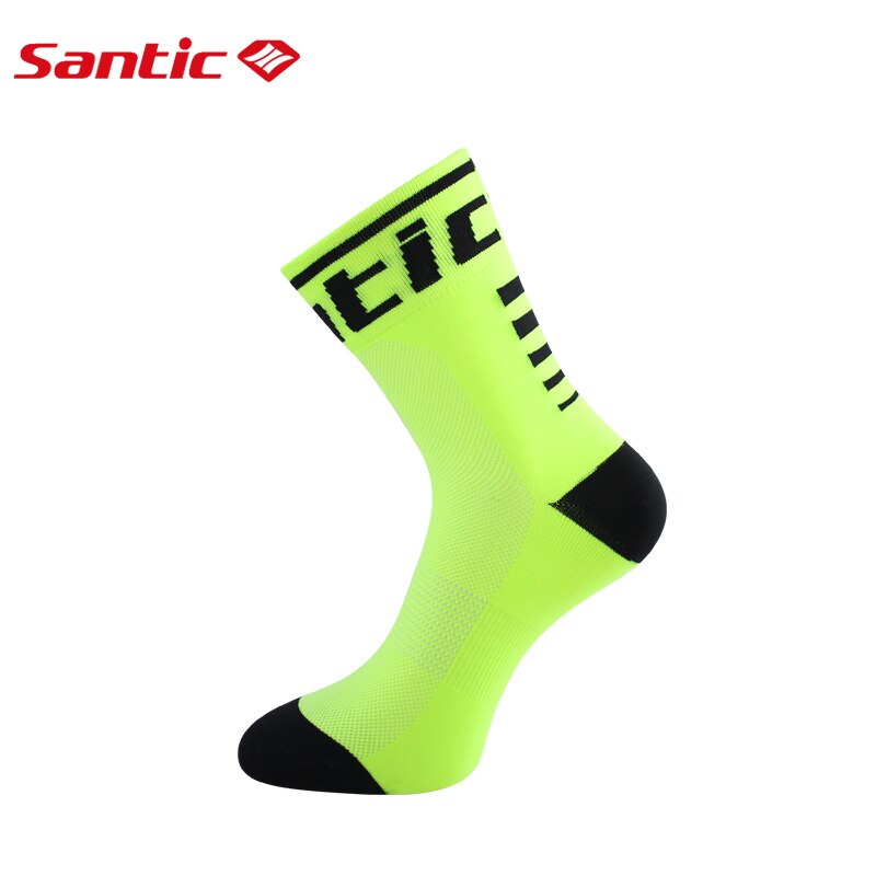 Santic 4Pcs Men Women Cycling Socks Bike Bicycle Socks Breathable Anti-sweat Outdoor Sports Ciclismo Socks 4Pcs: 4Pcs green