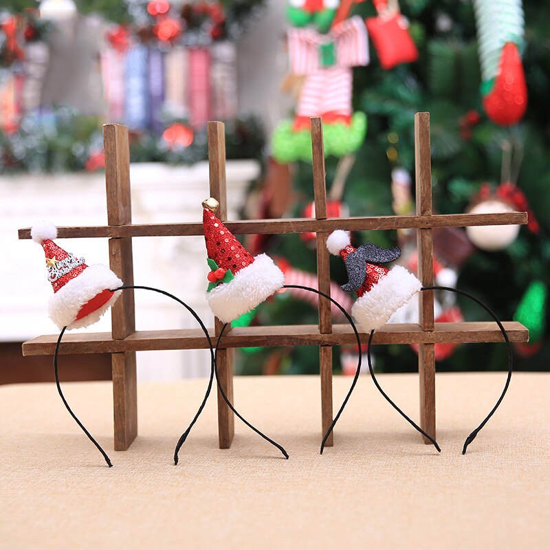 4 Soorten Kerst Hoed Hoofdband Kerst Festival Decoraties Props Pailletten Haaraccessoires