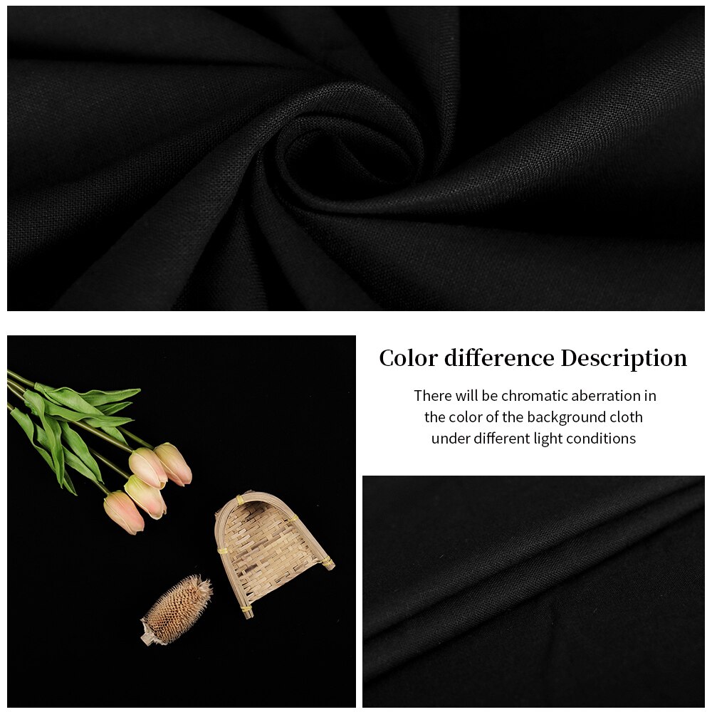 Photo Photography Backdrop Collapsible Polyester Cotton Green Screen Chromakey Background Cloth For Photo Studio Video: 3000x6000 / Black