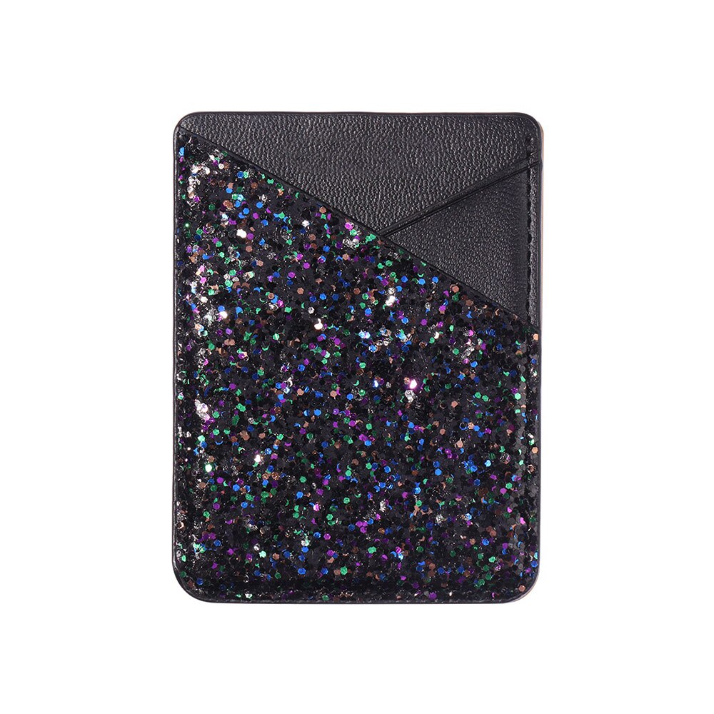 Bling Stick-on Cellphone Pocket Credit Card Holder Wallet Sticker Self-Adhesive Pouch Case Sticker ID Bus Card Cover: 10