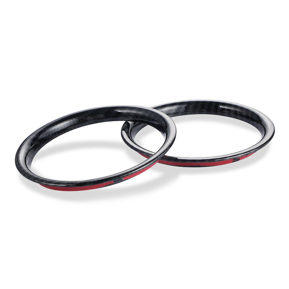 Anel de ventilação de ar do carro saída capa caso escudo de fibra carbono habitação adesivo decoração para mini cooper um s jcw f55 f56 f57 acessórios