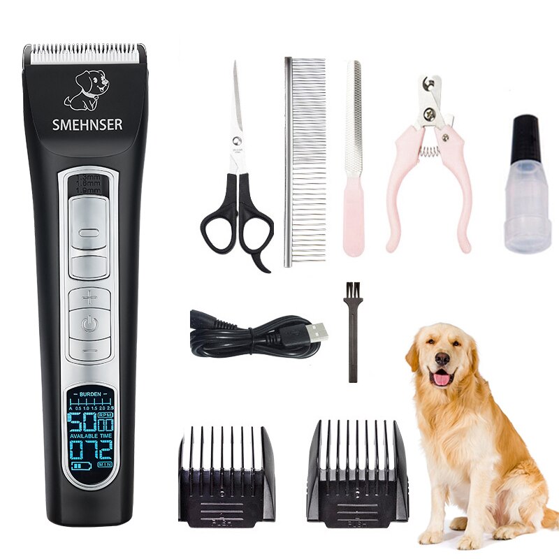 Yomiga  d1- s tondeuse voor honden lcd-scherm hondenkapsel trimset krachtige machine voor dieren huisdier yorkshire: D1- s-kit 1