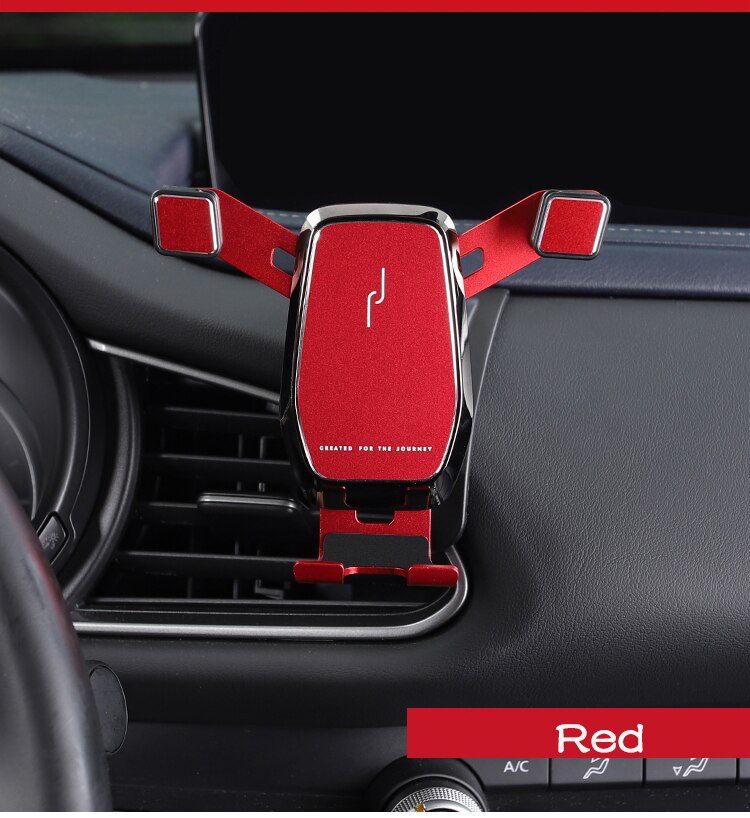 Bil luftventilholder holder mobiltelefon gps navigationsventilbeslag indvendigt dekoration til mazda  cx30 cx-30 accessorie: Rød