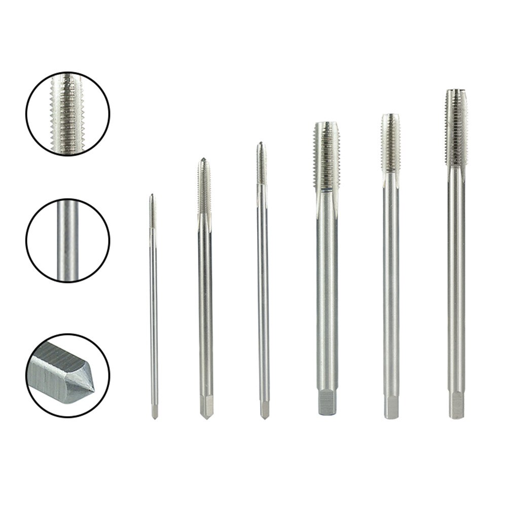 Metric Machine Thread Tap Taps Hss 90-M8-M12 Long Thread Tap Tap for Metallurgy Tools Straight Flute Screw Tap