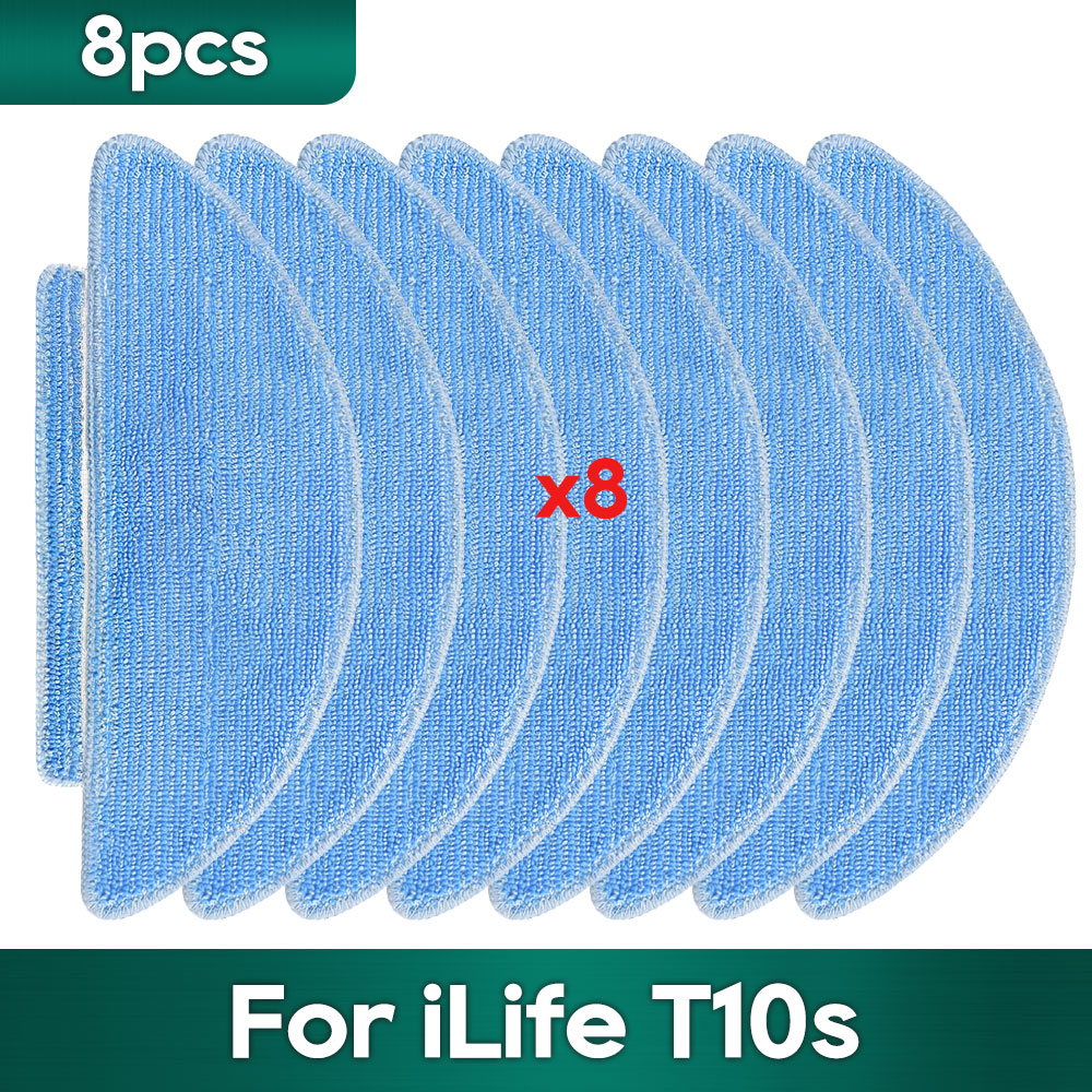 Compatible For iLife T10s Robot Vacuums Replacement Spare Parts Accessories Main Side Brush Hepa Filter Mop Cloth Wipe Dust Bag: MULTI