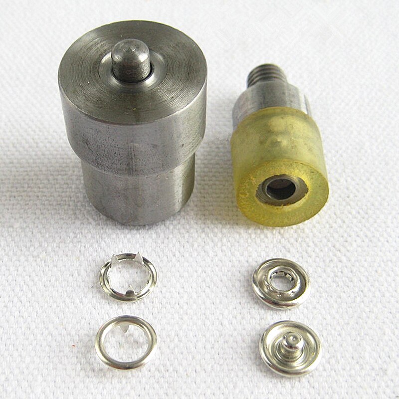 1pc Metal Snap Knoppen Klinknagels Jeans Knoppen Oogjes Sterven Persmachine voor Installeren Knoppen Ponsen Persmachine Mold + 1pc Handschoen: 9.5mm prong snap die