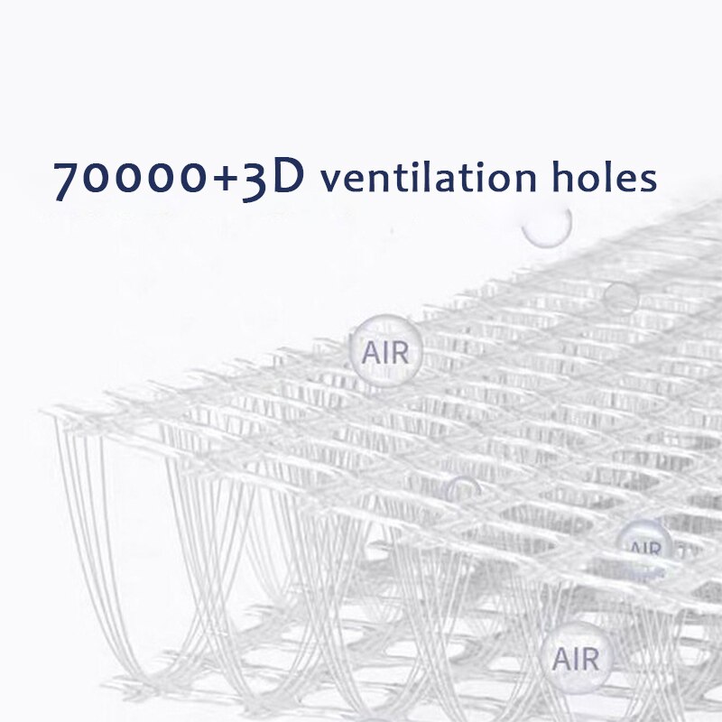Ren 3d mesh flannel vaskbar pude trykaflastning rejse nakke beskyttelse pude anti-mide ergonomisk til hjemmet sengetøj