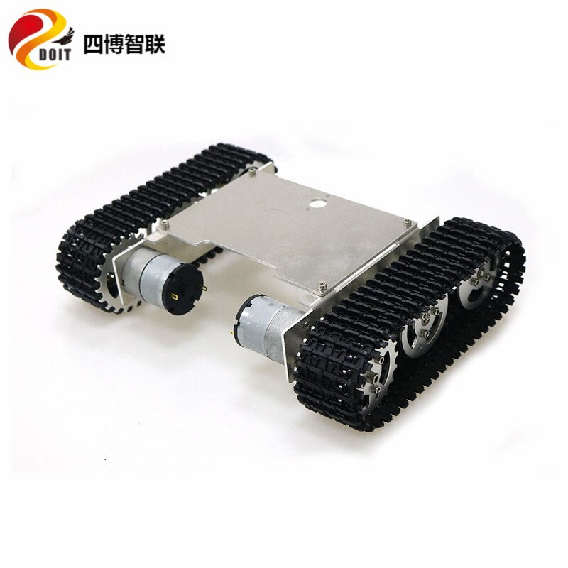 SZDOIT Metal Crawler Robot Tank Chassis Kit Smart Tracked Vehicle 2pcs 33GB-520 Motor DIY For Arduino Education Competition Toy