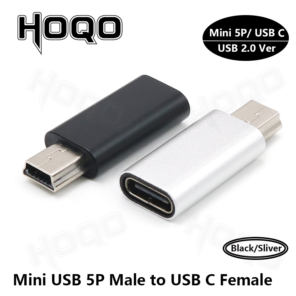 USB Type C Male to Mini USB Female Adapter Male USB C to USB Mini b Female/Male Adapter Data Charging Converter