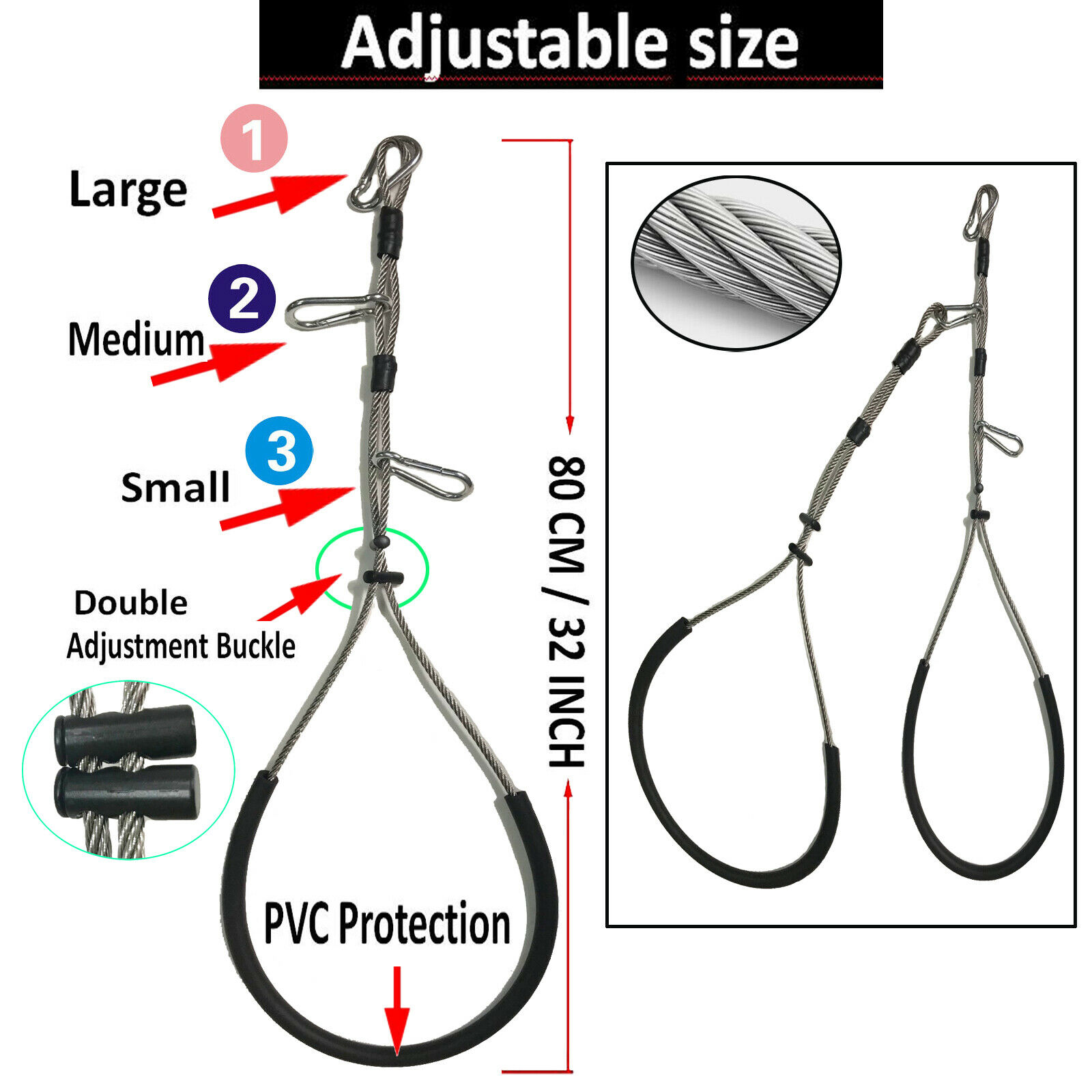 Adjustable Grooming Body Sling Dog Pet Grooming Arm Restraint Fit All Size Dogs