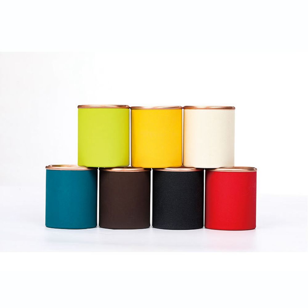 Japanese Style Kitchen Tea Box Jar Storage Holder Round Shape Sealed Disposable Tea Packaging Boxes Candy Color Box