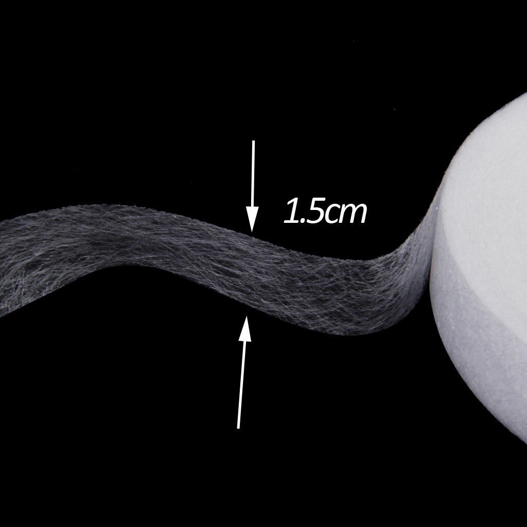 Phenovo PA Melt Adhesive Web 1.5cm x 100M Sewing Sew Fabric Strong Hemming Glue Wonderweb Tape One Roll White