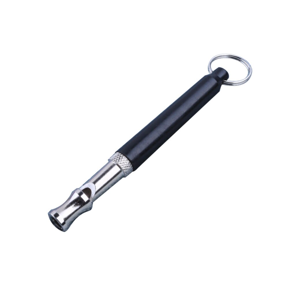 Dog Whistle Training Pet High Frequency Supersonic Whistle Stop Barking Control Dog Training Deterrent Whistle Puppy Adjustable: With rope / Black