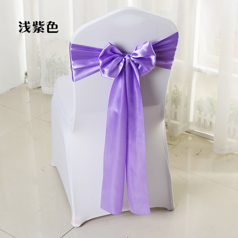 Elegante Stuhl Schärpen Cadeiras Feier Licht Zeremonie Hotel Bogen Noeud Chaise Mariage Krawatten: Schleife hell Violett