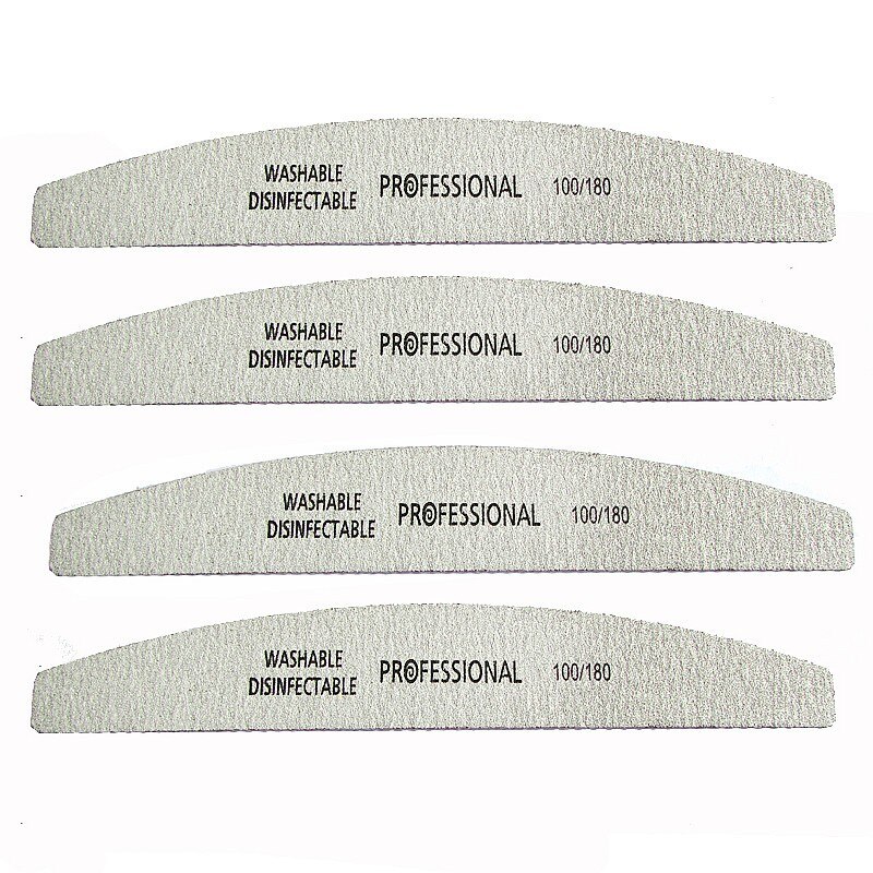 Lot De 25 Limes à Ongles Professionnelles Pour Gel - Grain 100/180 Double Face - Neuves - Matériau émeri