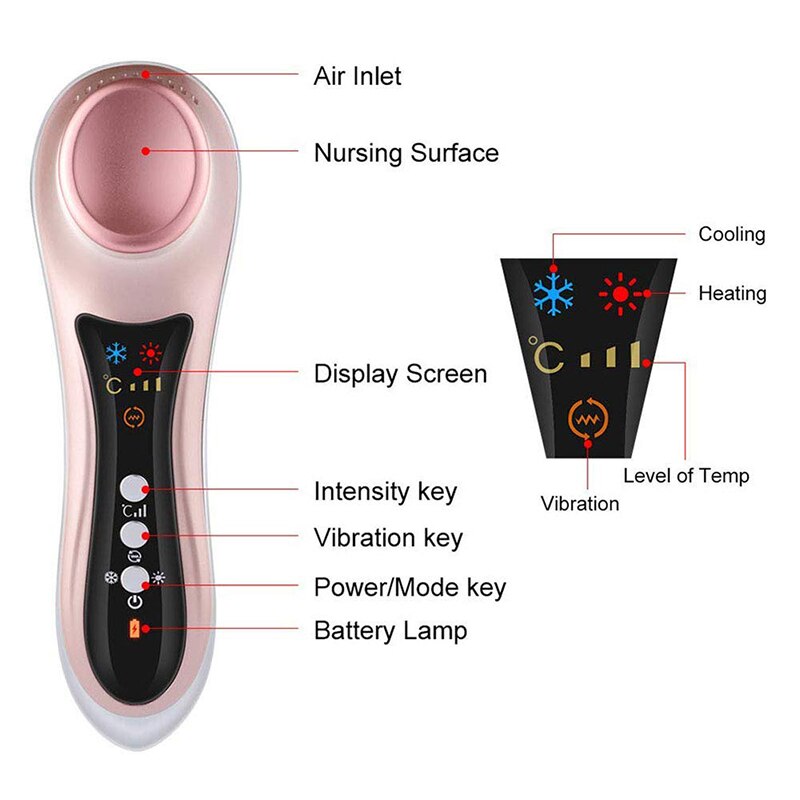 Verwarmde Koude Oog Massager Wand Vibrerende Massage Elektrische Wand Voor Donkere Kringen En Wallen Oplaadbare Anti Rimpel Pen