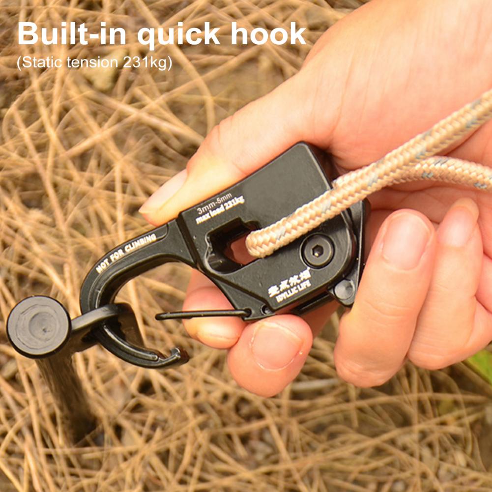 Tendeur de corde pour tente de Camping, ajusteur de cordon, fixation antirouille pour auvent de tente, forte charge, boucle à fixation rapide