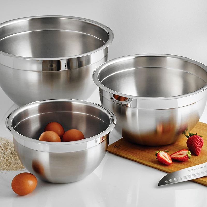 Multi-tamanho de aço inoxidável conjunto de bacias de salada de frutas de nidificação tigela de salada de cozinha de armazenamento de alimentos tigela de mistura de cozinhar para preparar