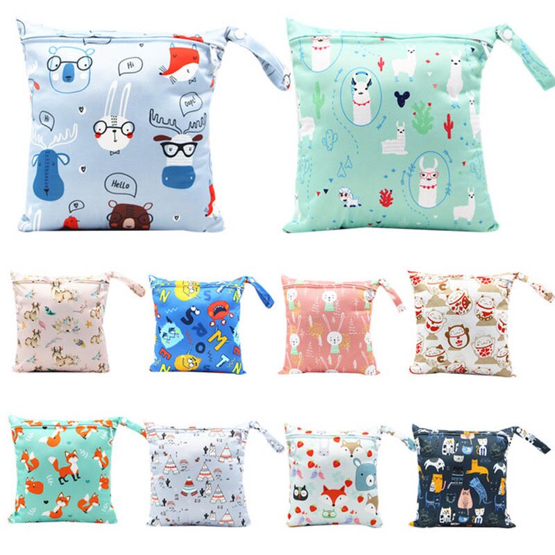 Baby Windel Tasche Reißverschluss Multifunktionale Lagerung Tasche Gedruckt Wasserdicht Nass Trockenen Windel Reißverschluss Handtasche Kinderwagen Zubehör Atmungsaktiv