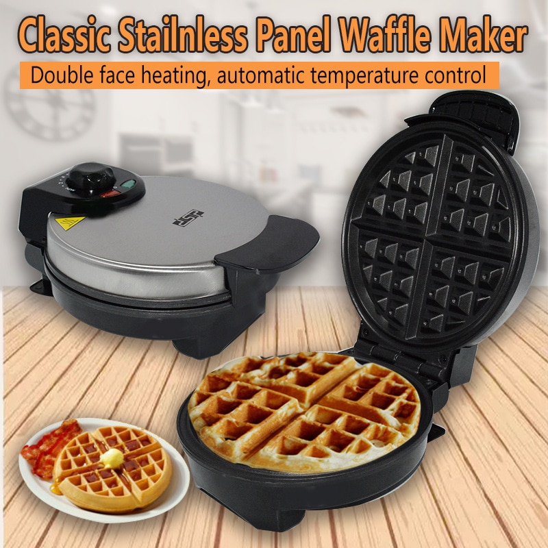 Electric Waffle Maker Non-Stick Cooking Plates Breakfast Cake Cooking Machine Waffle Iron Tray EU/UK/US Plug for Christmas
