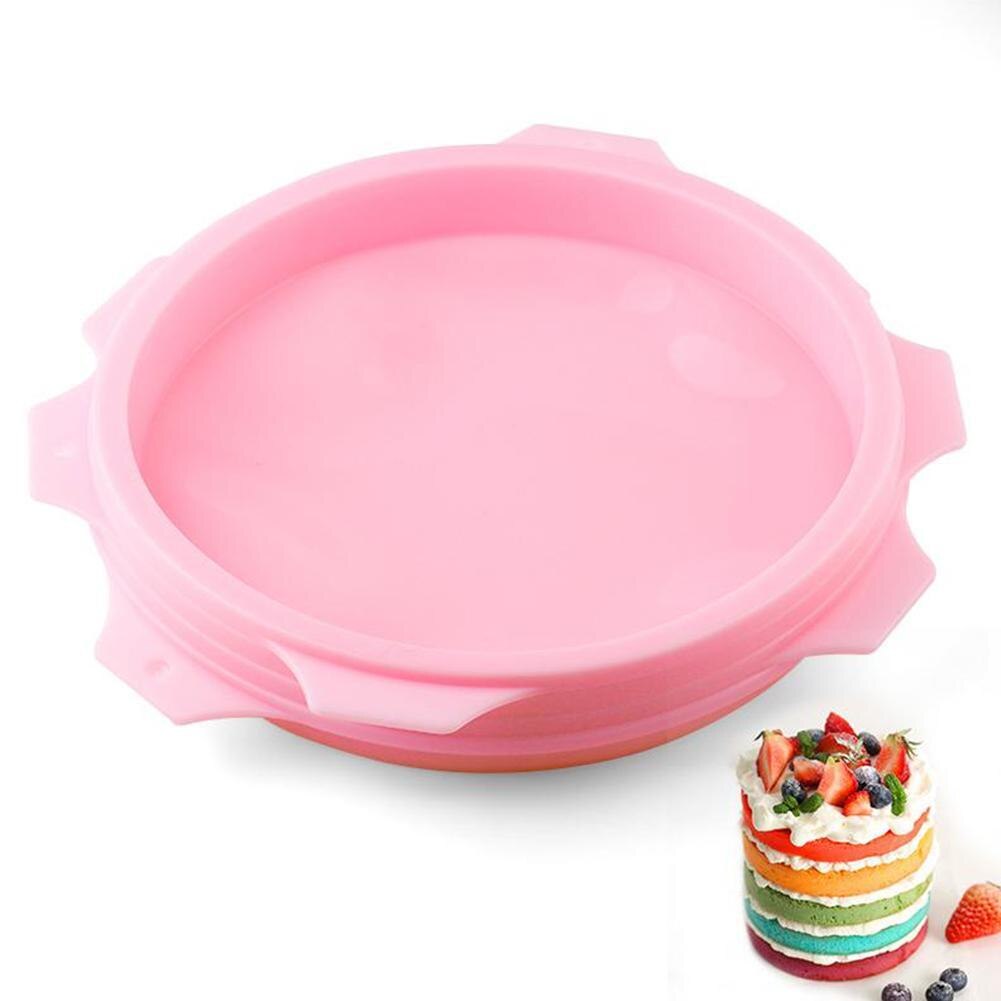 6 Inch Non-Stick Silicone Round Rainbow Cake Mold Baking Pan Set Silicone Pizza Mold For Rainbow Cake Fondant Decoration Tools